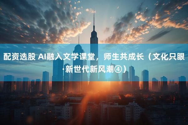 配资选股 AI融入文学课堂，师生共成长（文化只眼·新世代新风潮④）